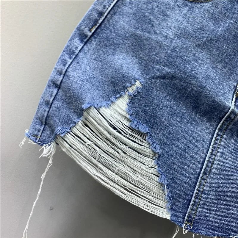 Falda Denim Mujer Irregular Verano - Falda Vaquera Corta Cintura Alta Fashion