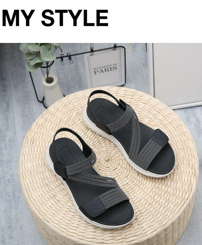 Sandalias Cuña Mujer Deportivas - Zapatos Playa Outdoor Aumenta Altura Cómodas Verano