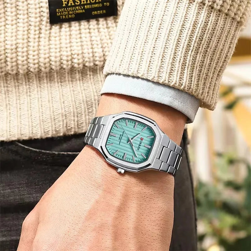 Reloj CURREN 8458 para Hombre - Cuarzo Business Resistente al Agua con Correa de Acero