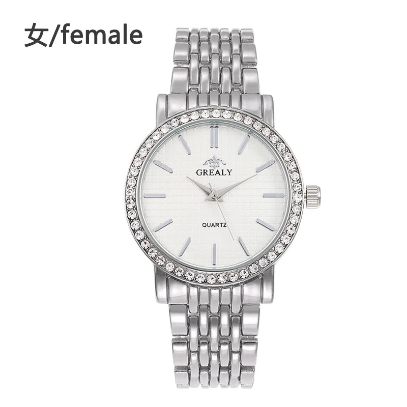 Reloj Pulsera Mujer Diamantes - Números Romanos Acero Pareja