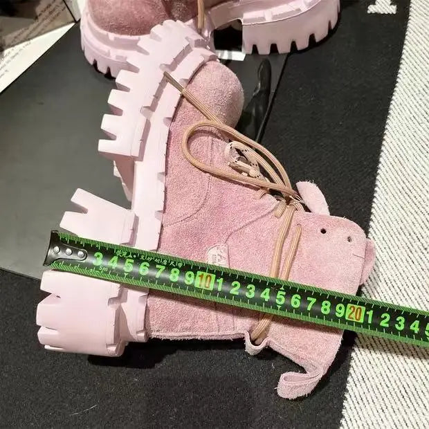 Botas Tobillo Mujer 2025 Plataforma - Chunky Ante Sneakers Deportivas Invierno