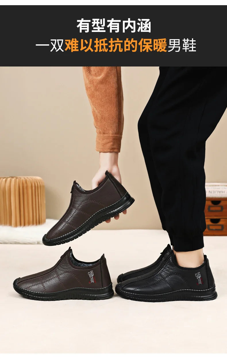 Botas Algodón Hombre Invierno 2025 - Cálidas Acolchadas Outdoor Antideslizantes Casual