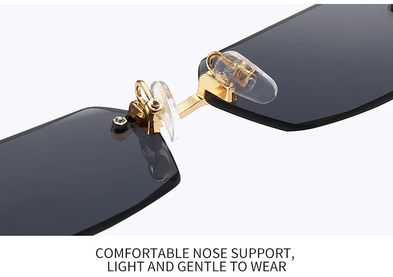 Gafas de Sol Cuadradas Sin Montura Mujer - Fashion Jelly Coloridas Outdoor Viaje Personalizadas