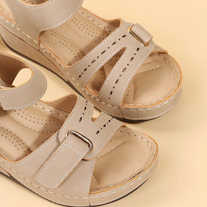 Sandalias Cuña Mujer Verano - Zapatos Plataforma Suela Suave Elegantes Tendencia