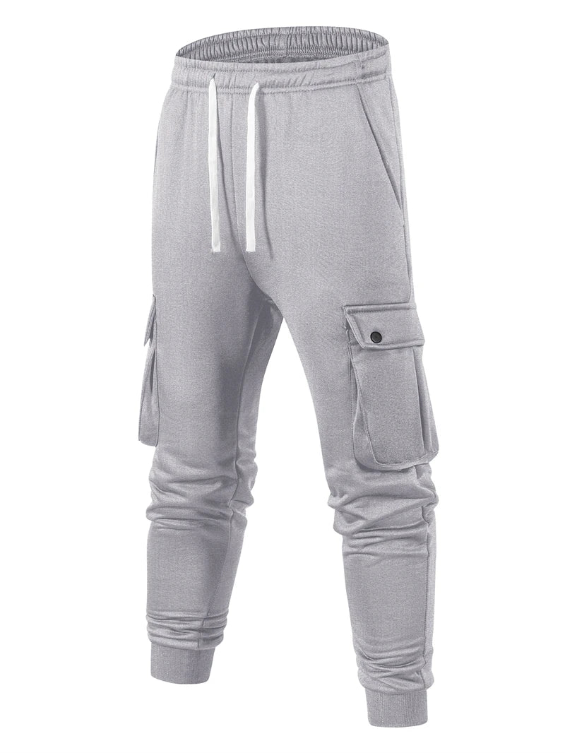 Pantalones Jogging Hombre Térmicos Cargo - Bolsillos Otoño Invierno Cálidos