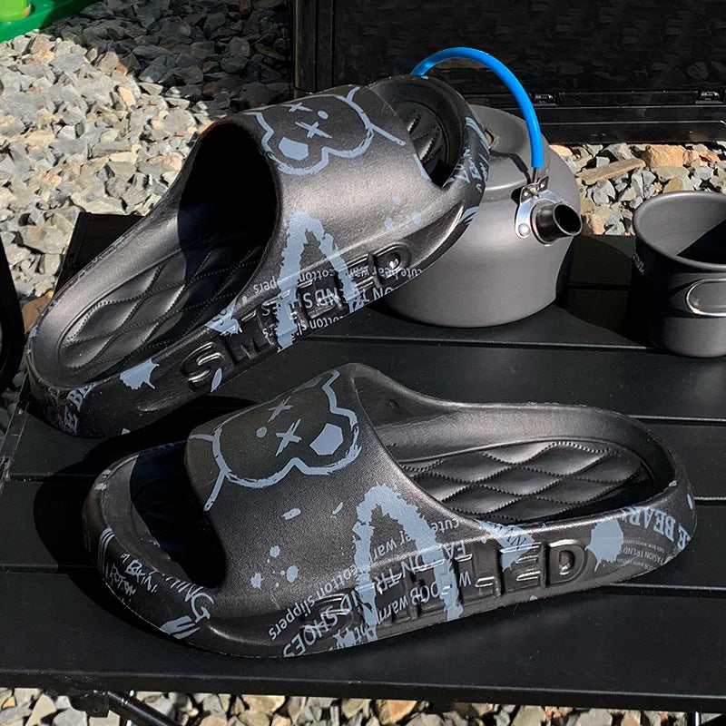 Chanclas Hombre Baño Verano - Pantuflas Interior Exterior Antideslizantes