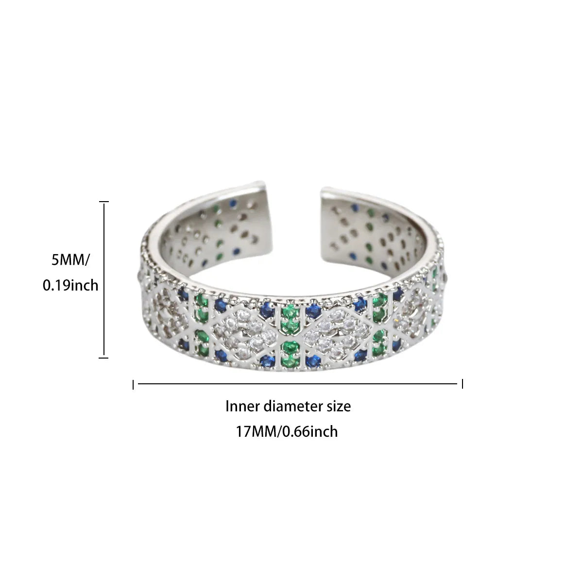 Anillo Circonita Arcoíris Mujer - Acero Inoxidable Dorado Boda 2025