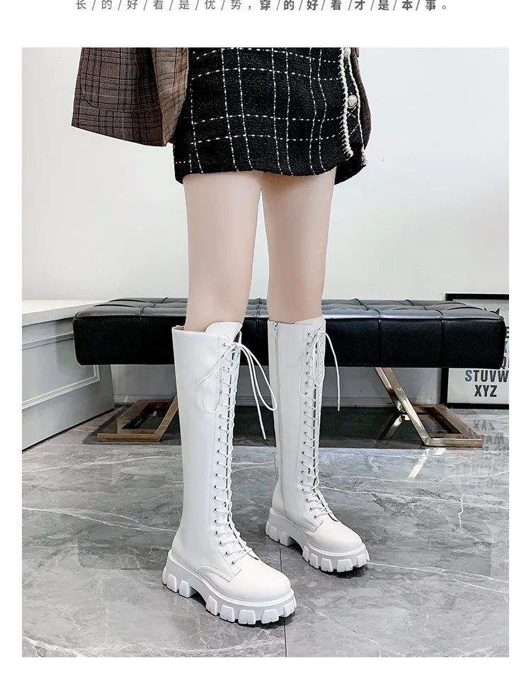 Botas Altas Mujer 2025 Nuevas - Fashion Casual Antideslizantes Plataforma