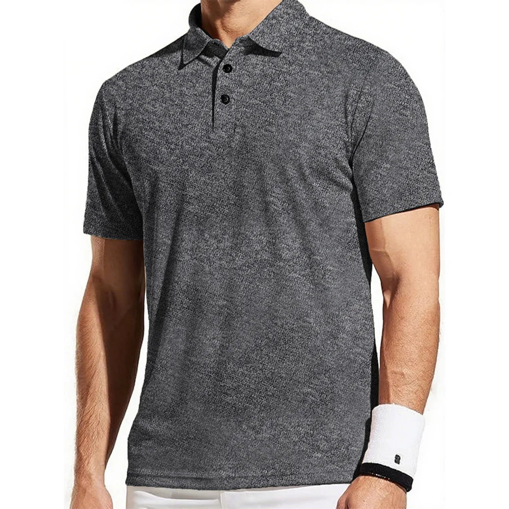 Polo Hombre Secado Rápido Casual - Poliéster Cuello Tenis Manga Corta Ligero Transpirable