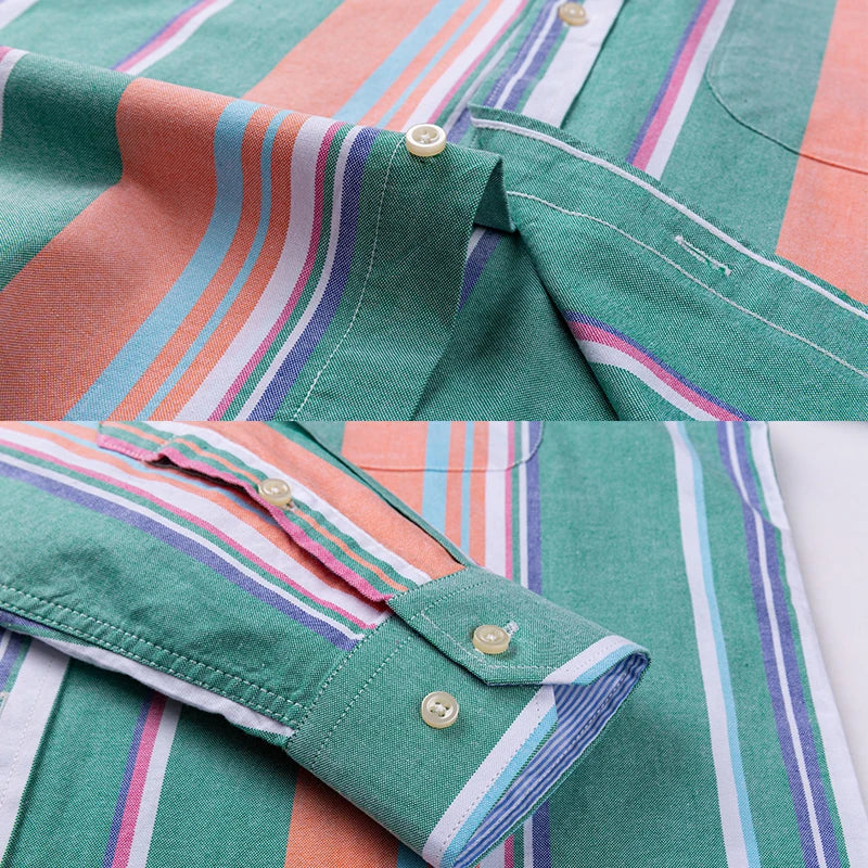 Camisa Hombre Business Cuadros 2024 - Fashion Trabajo Algodón Casual Vestir Slim Fit Manga Larga Botones