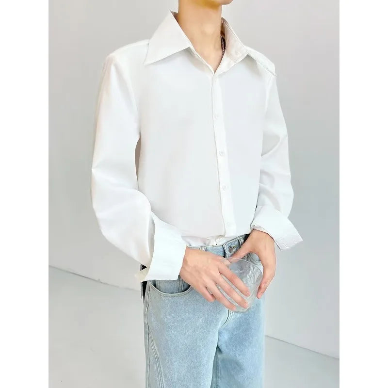 Camisa Hombre Casual Suelta Otoño - Manga Larga Trendy Brands Ins Joven