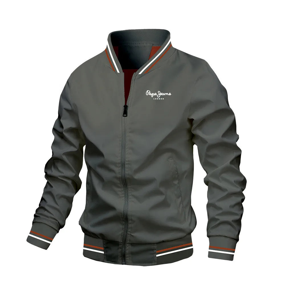 Chaqueta Bomber Hombre 2025 - Baseball Jacket Negro Casual Slim