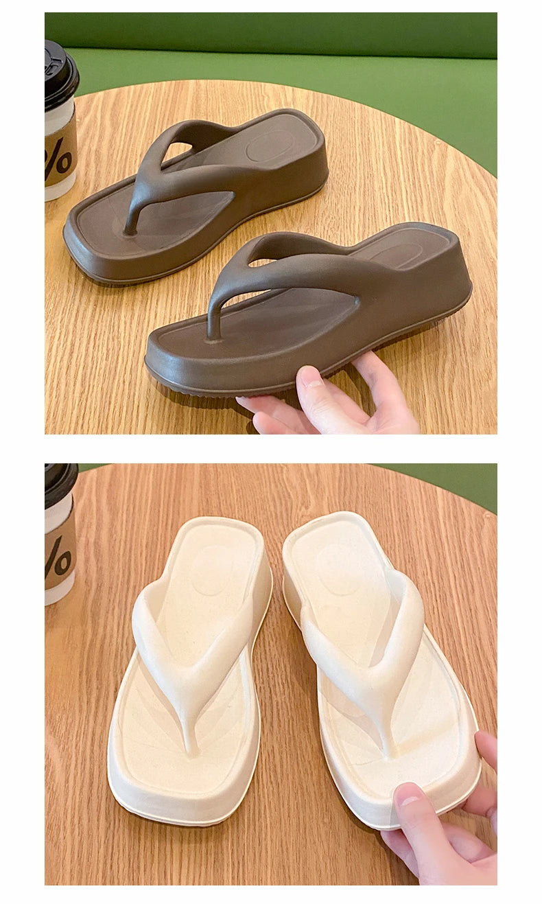 Chanclas Mujer Elegantes Transpirables - Sandalias Tacón Medio Outdoor Versátiles