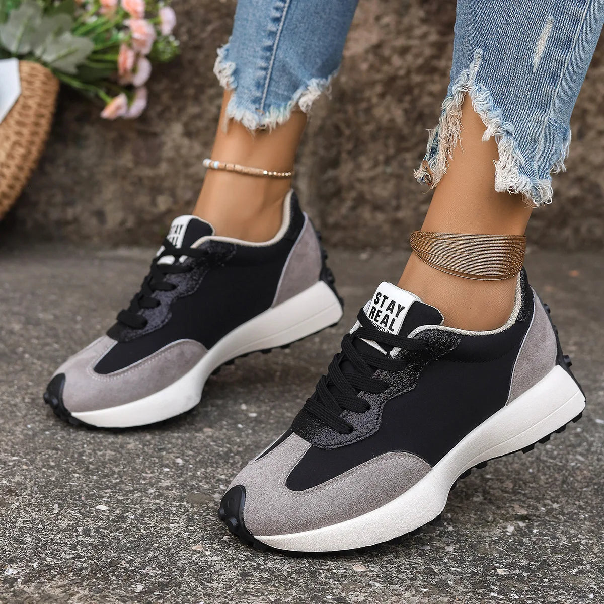 Sneakers Walking Mujer 2025 - Zapatillas Deportivas Plataforma Antideslizantes