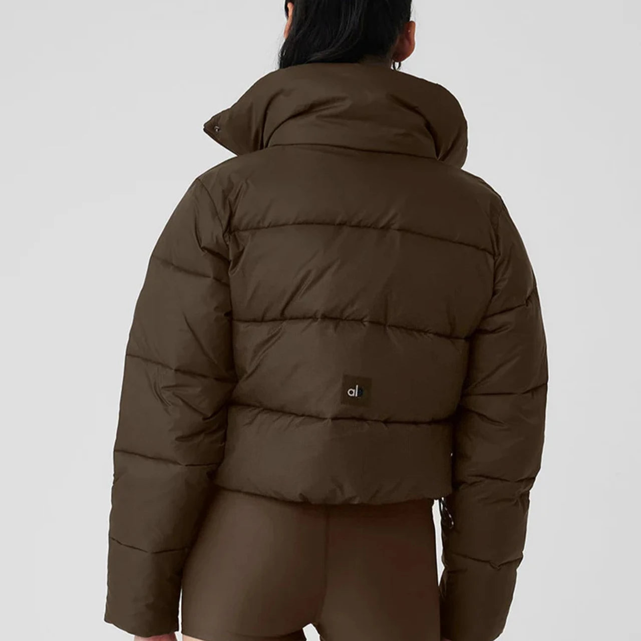 Parka Mujer Deporte Puff - Parka Algodón Acolchado Cuello Alto Corta Invierno