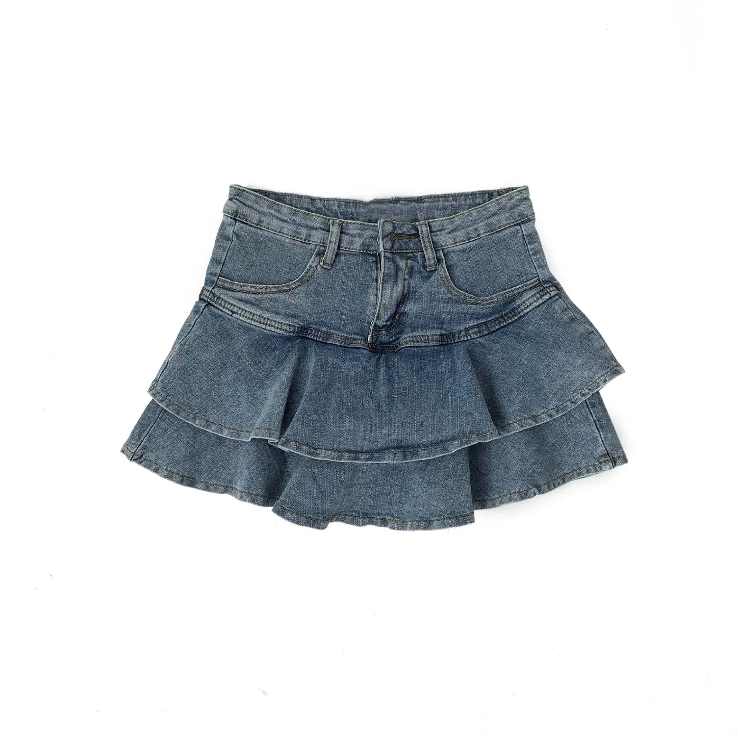 Falda Denim Mujer Vintage Corta - Falda Vaquera Cintura Alta Coreana Sexy