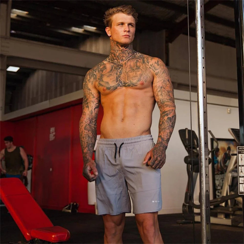 Shorts Gimnasio Hombre Fitness - Pantalones Cortos Secado Rápido Bodybuilding