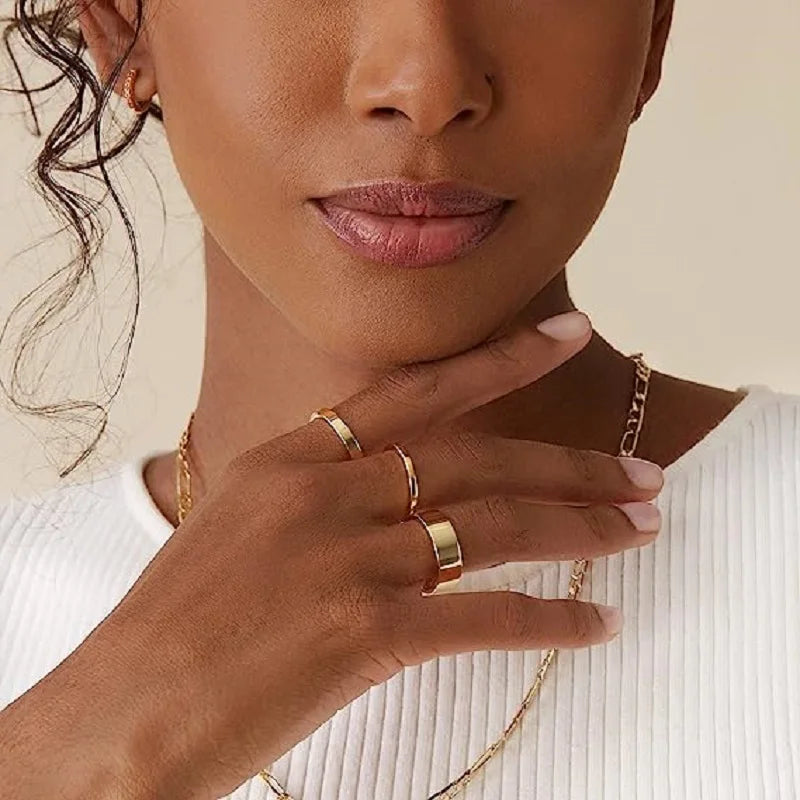 Anillos Apilables Colores Mixtos - Delicados Boho Mujer Uso Diario