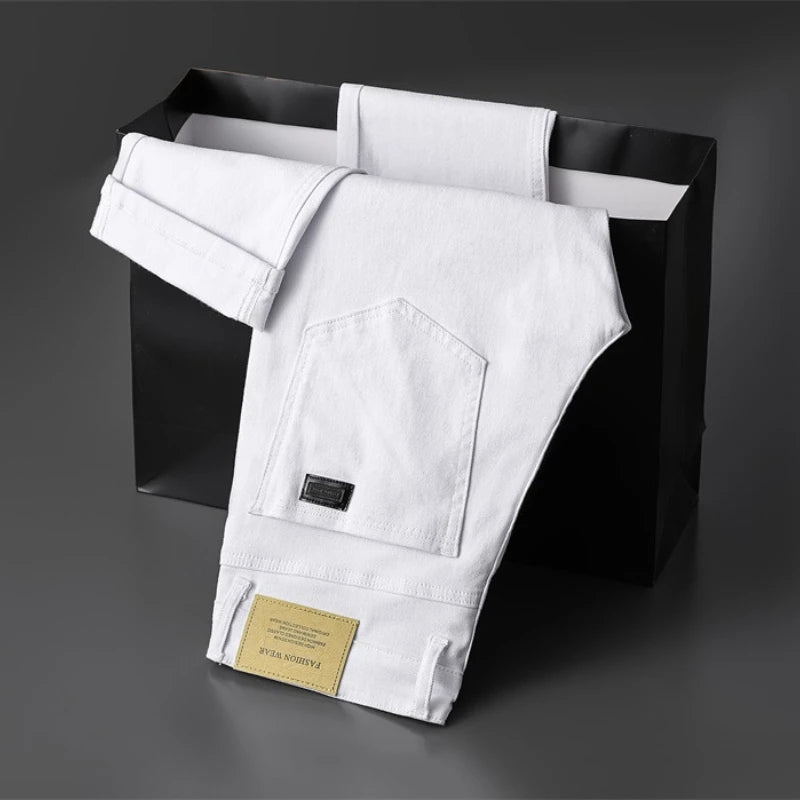 Vaqueros Hombre Business Casual Slim Fit - Pantalones Rectos Elegantes 6 Colores