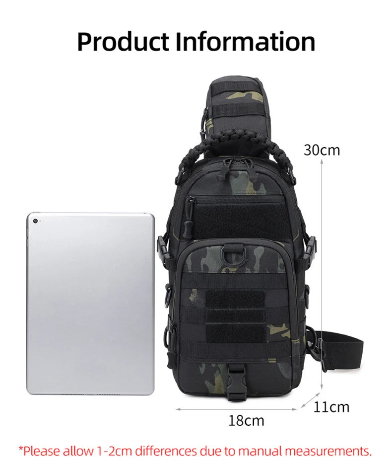 Riñonera Deportiva Hombre Outdoor - Bolsa Cintura Hombro Fanny Pack Camping Senderismo Pesca Escalada