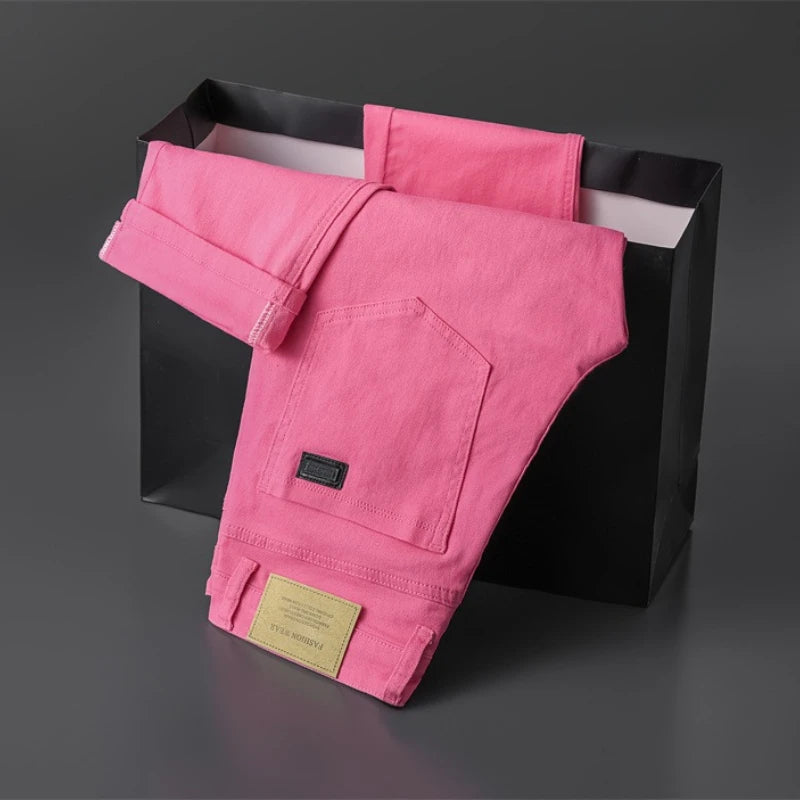 Vaqueros Hombre Business Casual Slim Fit - Pantalones Rectos Elegantes 6 Colores