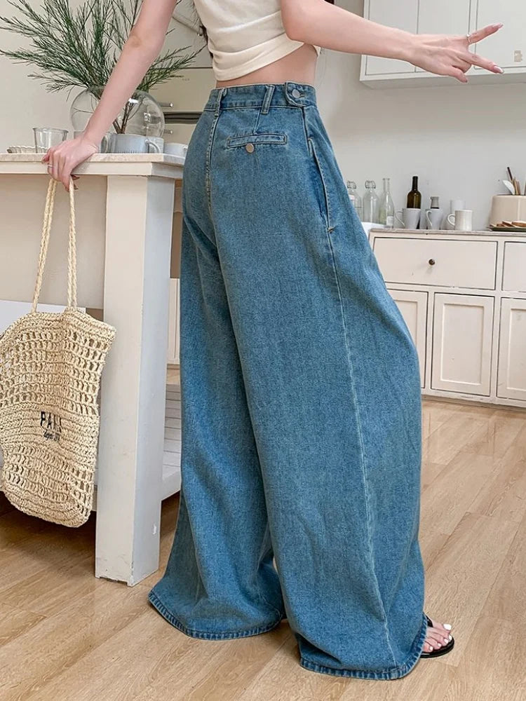 Jeans Mujer Pierna Ancha Americanos - Pantalón Holgado 2025