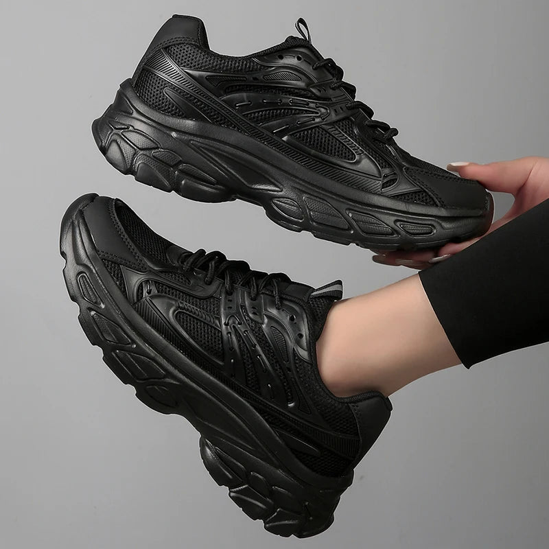 Sneakers Low Top Mujer Blancos - Zapatillas Walking Transpirables Deportivos Suela Gruesa