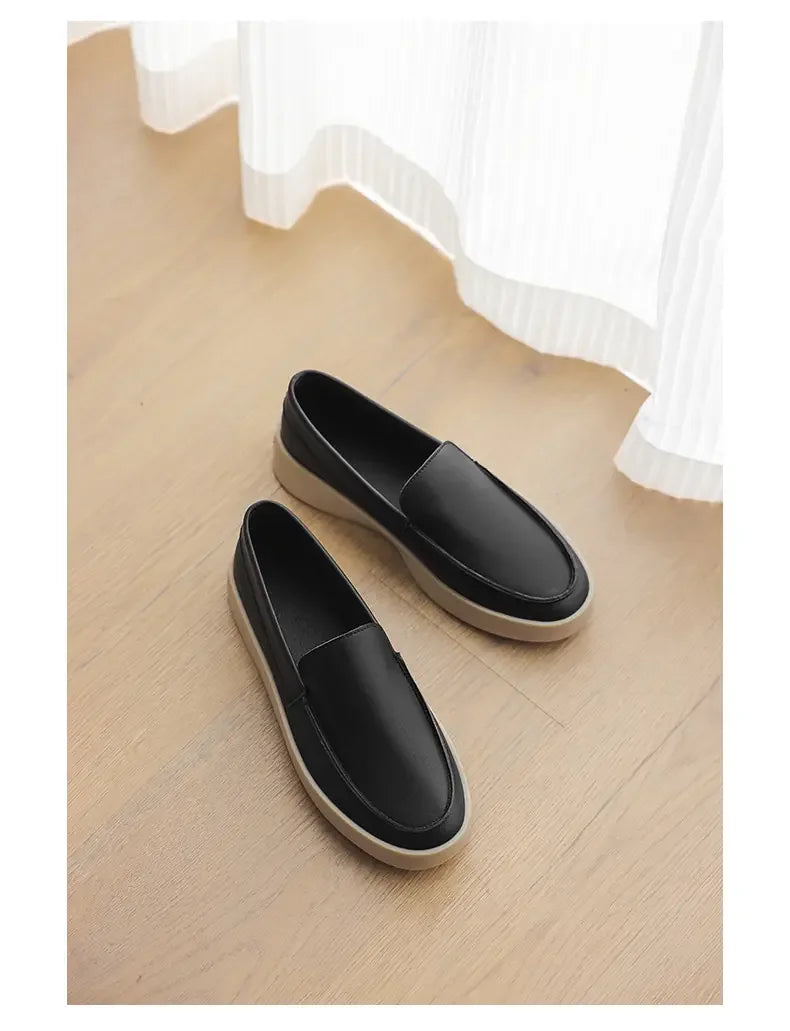 Zapatos Cuero Hombre Formales - Oxford Walking Ligeros Cómodos Suela Plana Fashion