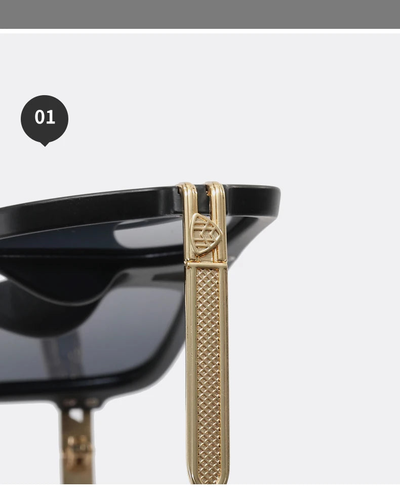 Gafas de Sol Hombre Conducción 2024 - Lentes Metal Doble Puente Luxury