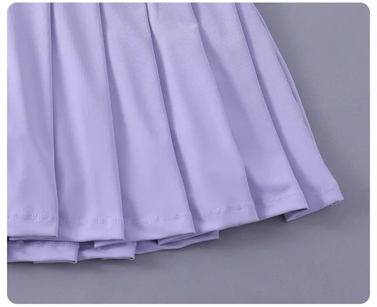 Falda Tenis Mujer Plisada - Falda Deportiva Golf Cintura Alta Con Shorts