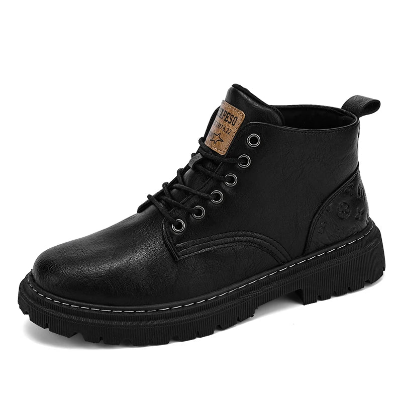 Botas Hombre 2024 Cuero Altas - Casual Fashion Retro All-Match Trabajo Desert