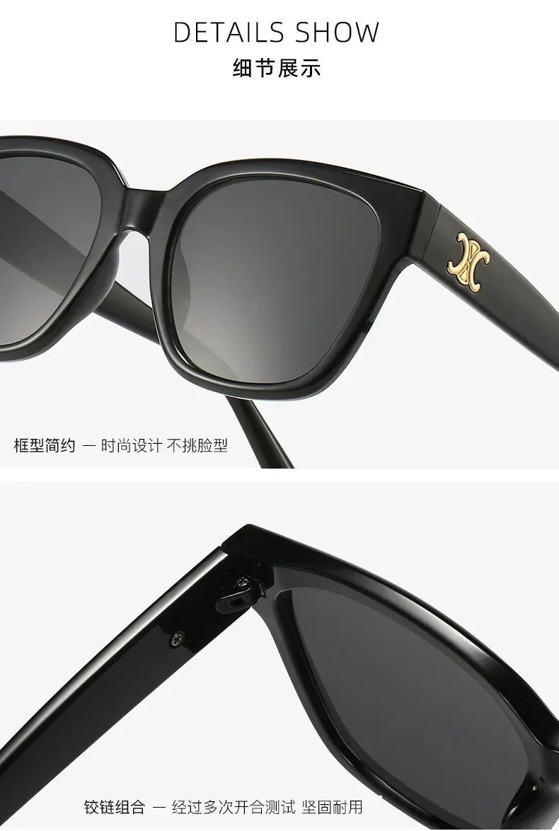 Gafas Sol Unisex Verano 2025 - Lentes Cuadradas Slim Anti UV Simples