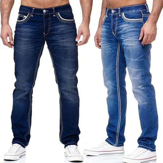 Vaqueros Negros Hombre Streetwear - Jeans Rectos Bolsillos Primavera Otoño Alta Calidad