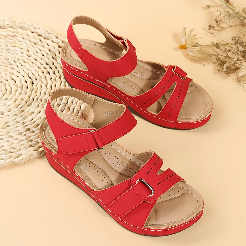 Sandalias Cuña Mujer Verano - Zapatos Plataforma Suela Suave Elegantes Tendencia