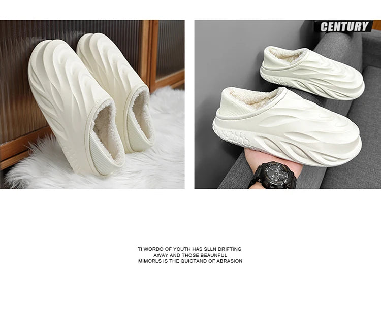 Pantuflas Casa Hombre Forro Polar - Invierno Cálidas Antideslizantes Impermeables