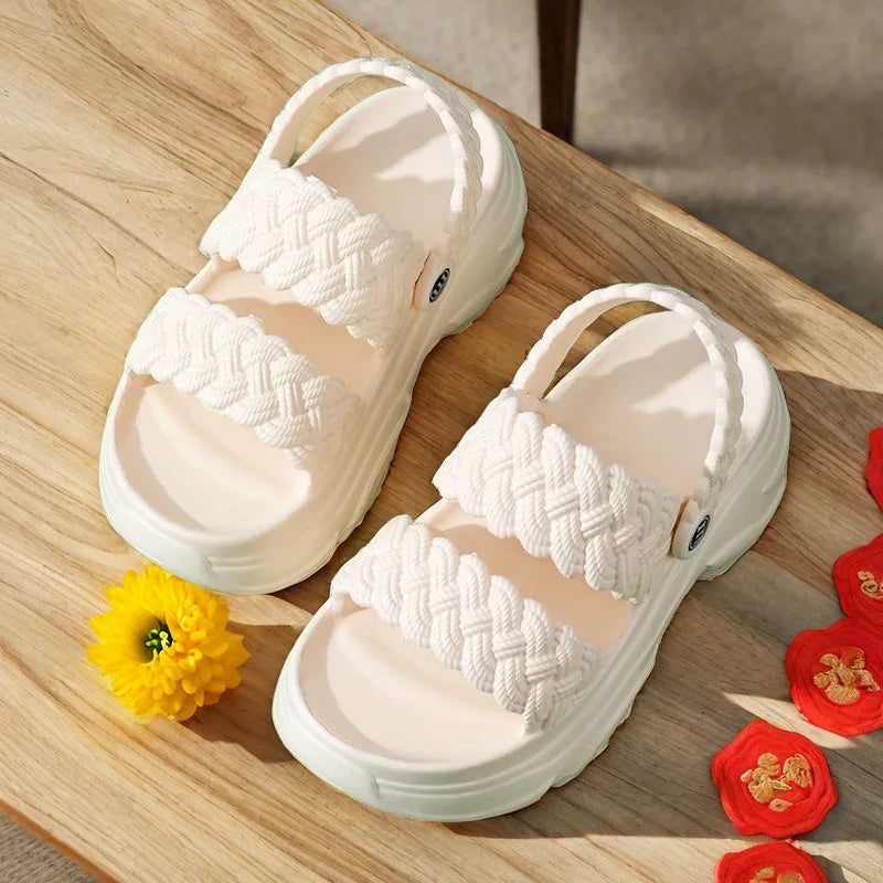 Sandalias Plataforma Mujer Playa - Chanclas Suela Gruesa Antideslizantes Ligeras Verano