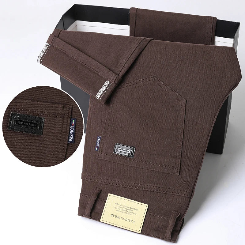 Vaqueros Hombre Business Casual Slim Fit - Pantalones Rectos Elegantes 6 Colores