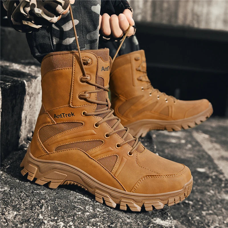 Botas Hiking Hombre High-Top Outdoor - Senderismo Cálidas Cómodas Casual Invierno