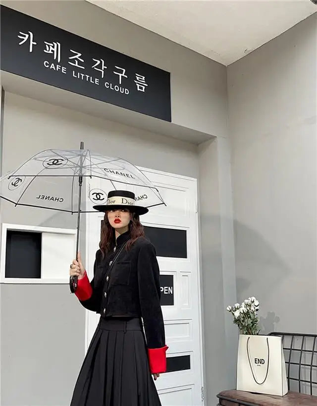 Falda Primavera Mujer Plisada Larga - Falda Color Sólido Elegante Coreana