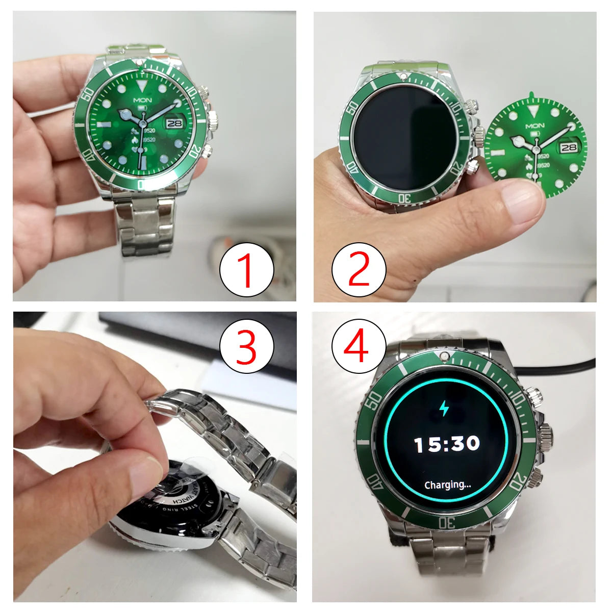 Smartwatch AW12 Luxury 2024 - Acero High-End Android iOS Réplica Military