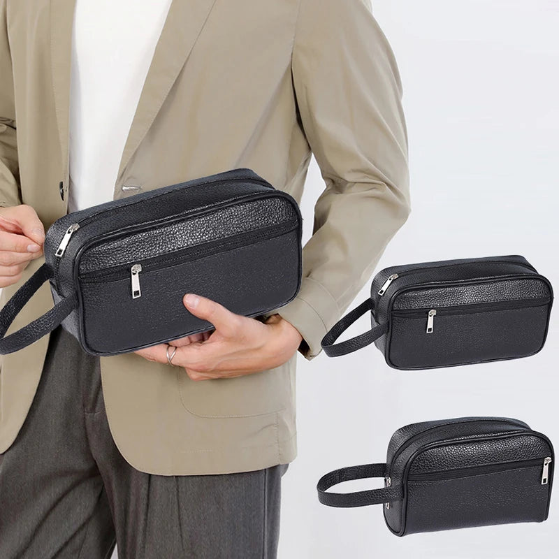 Carteira Unisex Retro Cuero PU - Business Bolso Cosméticos Tarjetas Móvil Muñeca