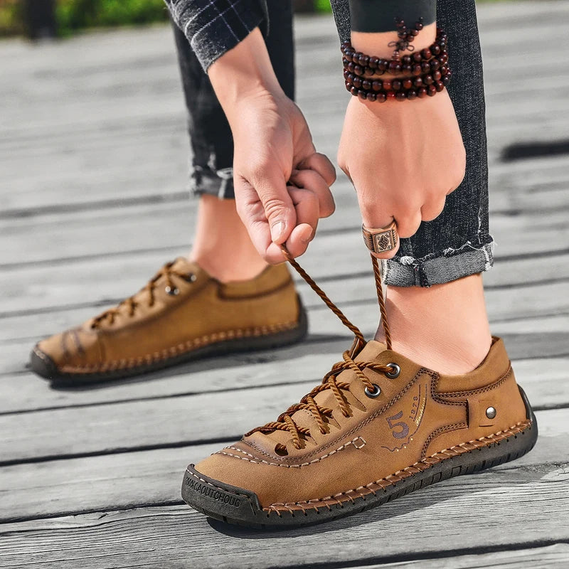 Zapatos Hombre Cuero Casual - Outdoor Mocasines Antideslizantes Tobillo