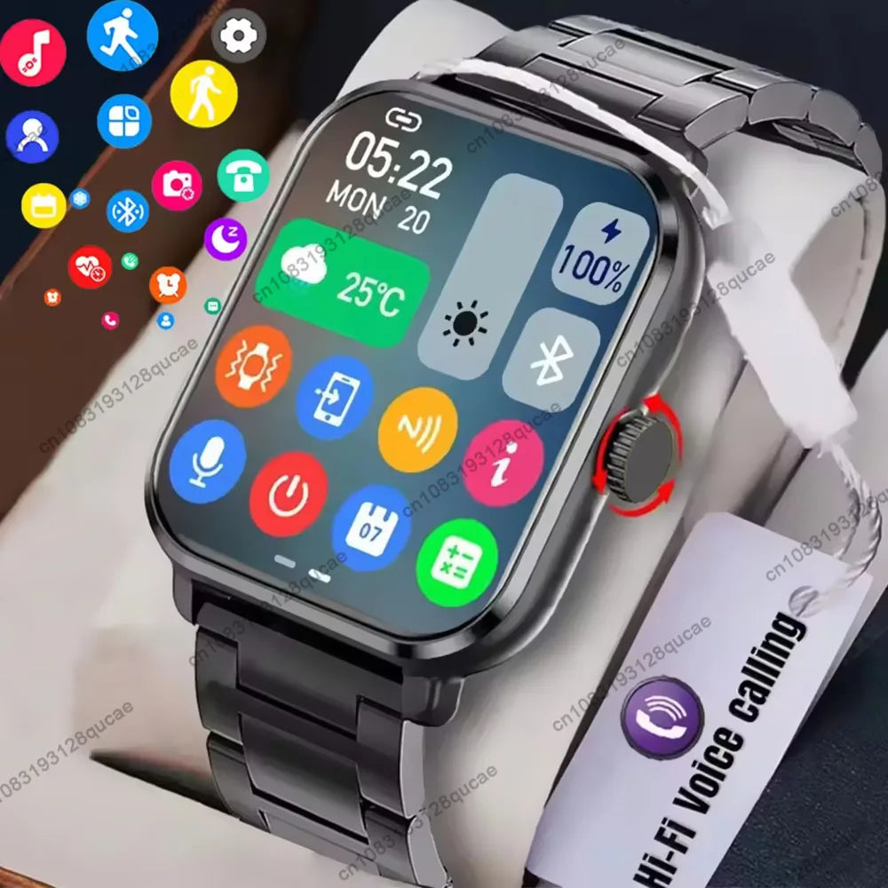 Smartwatch 2.01'' HD para Android iOS - Llamadas Bluetooth Deportivo Música