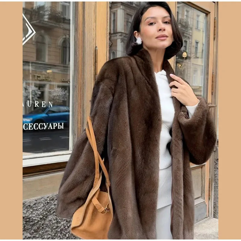 Chaqueta Piel Sintética Mujer Lujo - Chaqueta Cinturón Cuello V