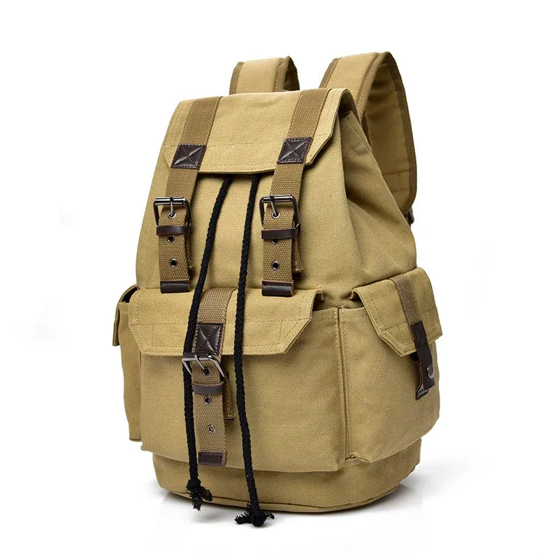Mochila Canvas Hombre 2024 Gran Capacidad - Casual Viaje Estudiante Escolar Alta Calidad