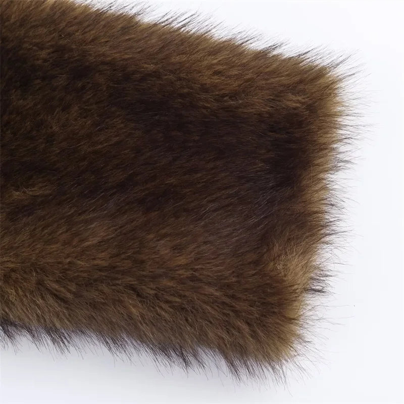 Chaqueta Mujer Piel Sintética Marrón - Chaqueta Reversible Otoño 2025