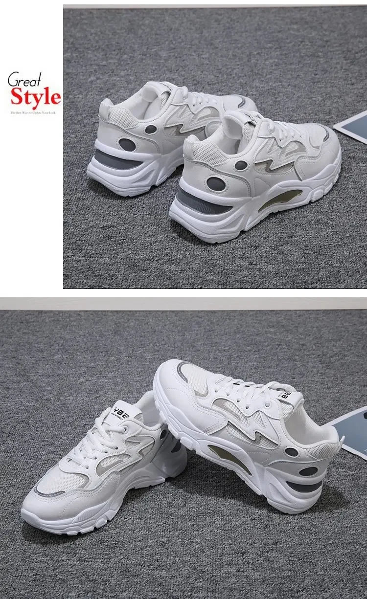 Sneakers Chunky Mujer Aumenta Altura - Zapatillas Plataforma Mesh Transpirables