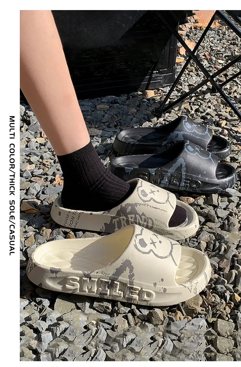 Chanclas Hombre Baño Verano - Pantuflas Interior Exterior Antideslizantes