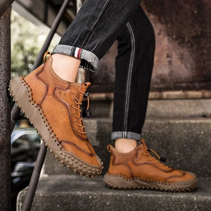 Botines Hombre Cuero Casual - Botas Tobillo Otoño Invierno Outdoor