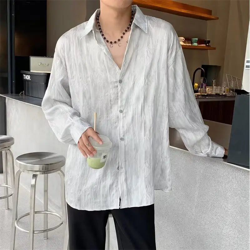 Camisa Hombre Casual Manga Larga Otoño - Protección Solar Marca Trendy